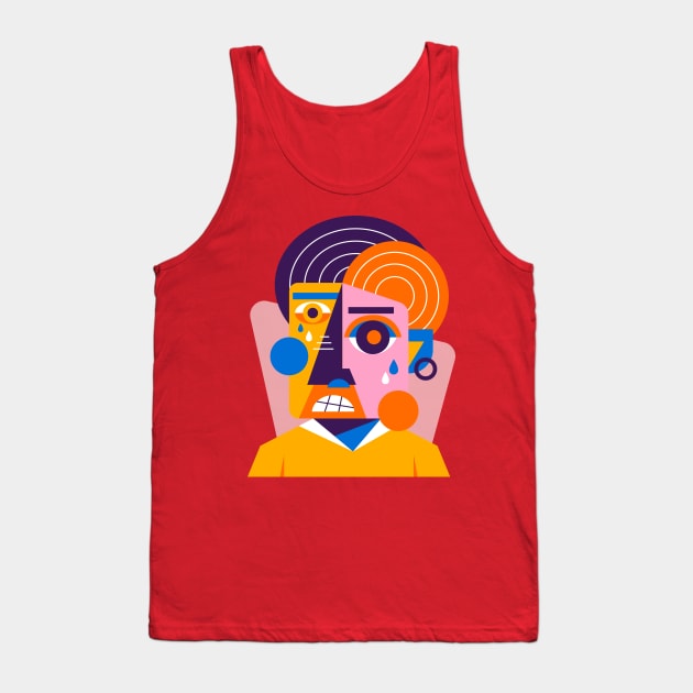 Funny Flat Design Tank Top by Mako Design 